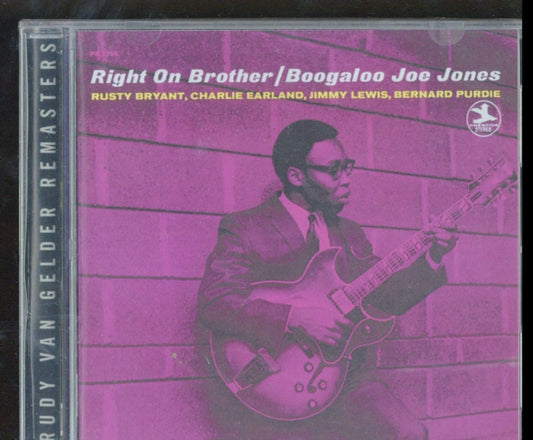 This CD is brand new.Format: CDMusic Style: Jazz-FunkThis item's title is: Right On BrotherArtist: Joe Boogaloo JonesLabel: PrestigeBarcode: 888072306592Release Date: 10/7/2008