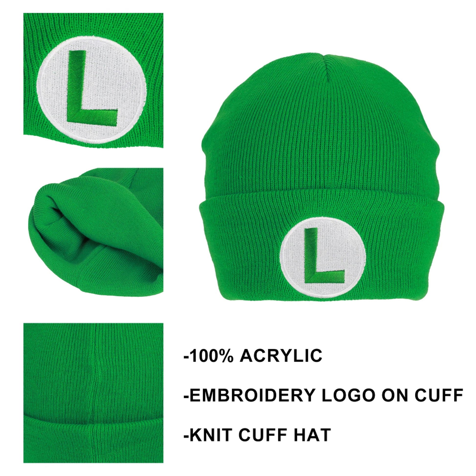 Beanie: Super Mario Bros - Luigi Logo