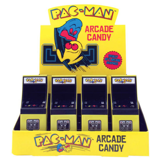 This is brand new.Embark on a delicious journey back to the golden age of gaming with the "Pac-Man: Arcade Candy!" This whimsical set features 12 candy tins crafted to look like the iconic Pac-Man arcade game cabinet, offering both a burst of sweetness and a dash of nostalgia.