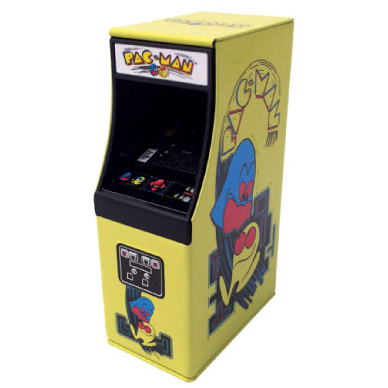 This is brand new.Embark on a delicious journey back to the golden age of gaming with the "Pac-Man: Arcade Candy!" This whimsical set features 12 candy tins crafted to look like the iconic Pac-Man arcade game cabinet, offering both a burst of sweetness and a dash of nostalgia.