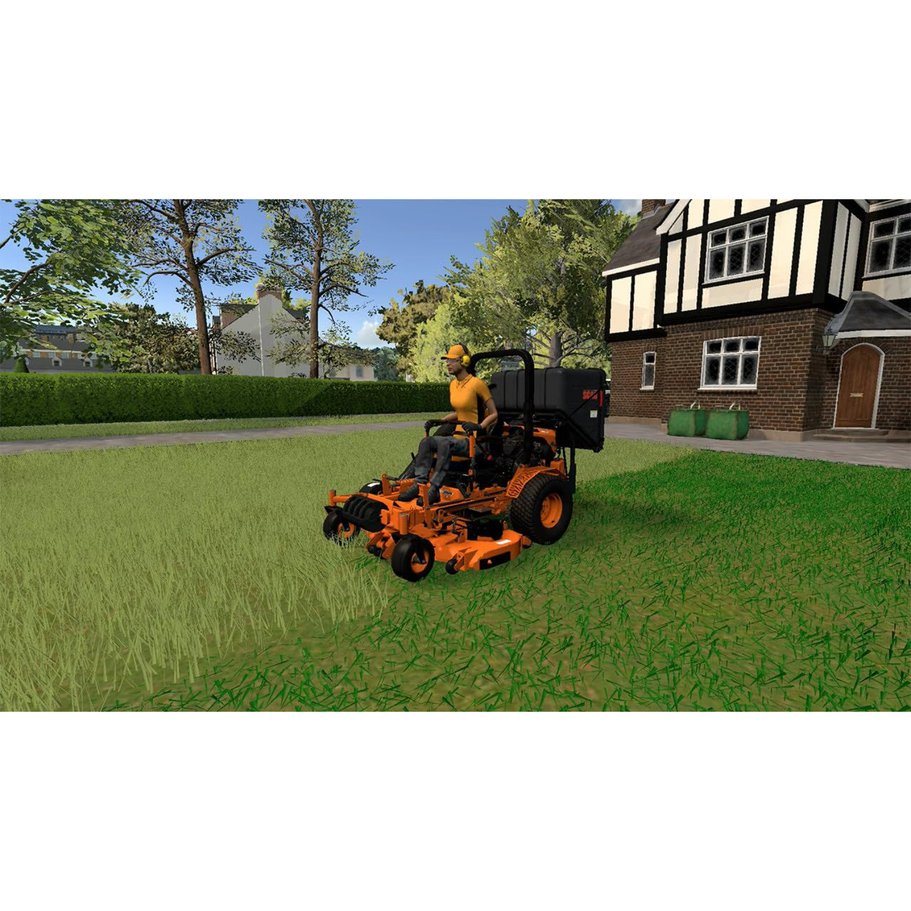 This is brand new.Dive into the meticulously detailed world of Lawn Mowing Simulator and immerse yourself in the breathtaking beauty of the British countryside.