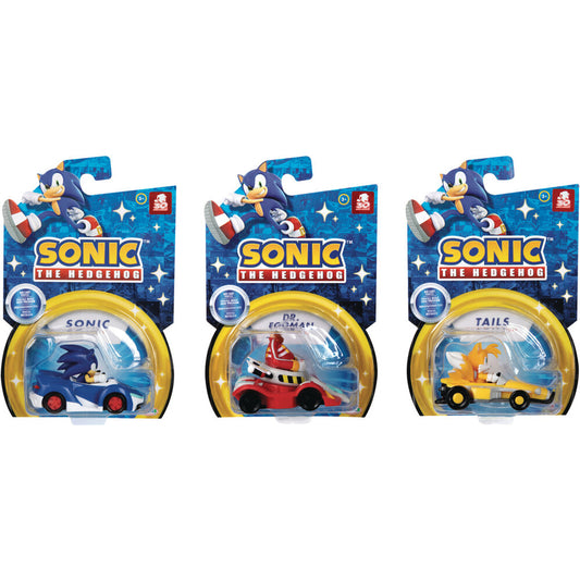 Sonic: 1:64 Die-cast Vehicles Wave 1 - Assorted (8) (30th Anniv)