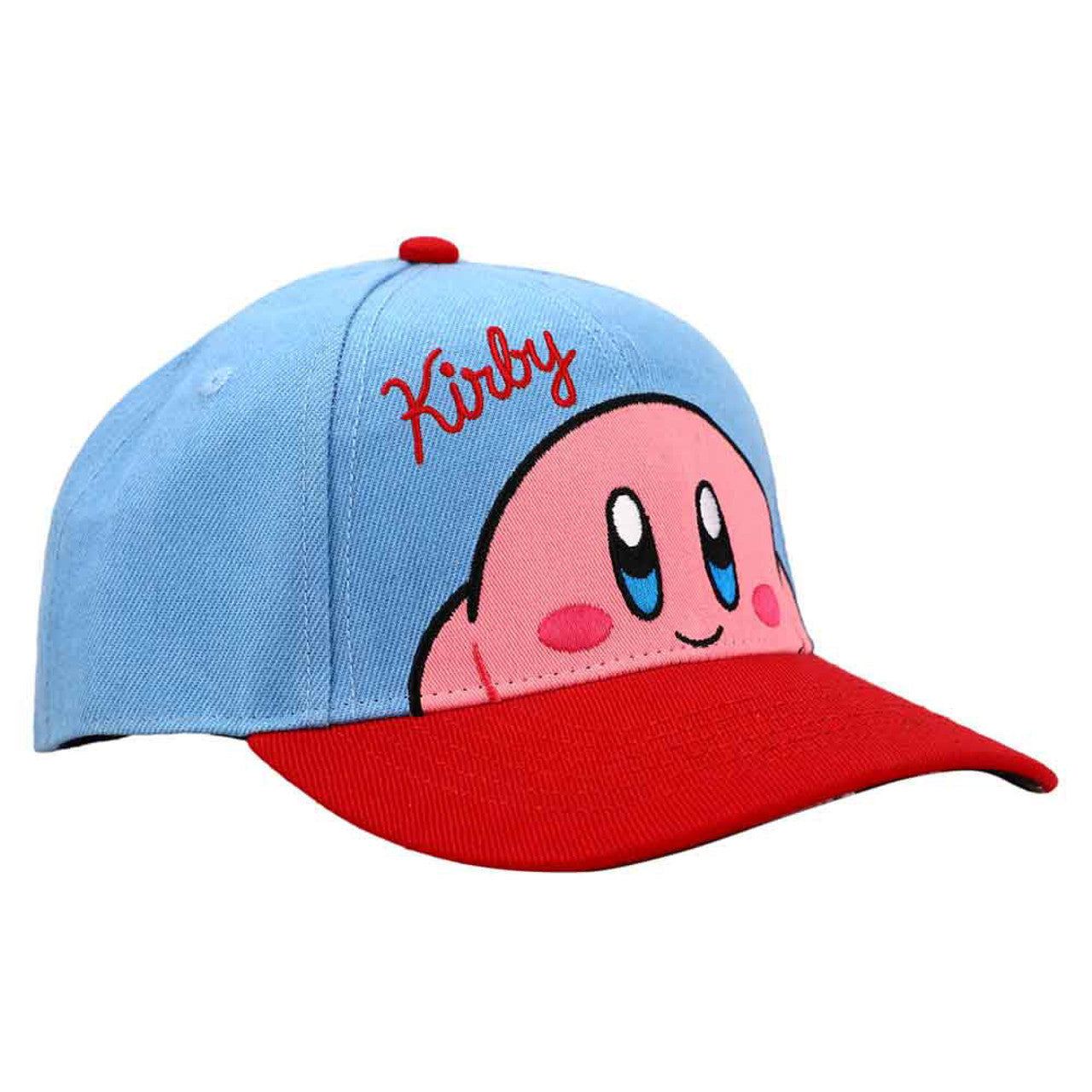 This is brand new.Hat Embroidered: Kirby - Peek-A-Boo

Embroidered front art
Printed under bill art
Structured cap
Traditional snapback
Material:Polyester
Dimensions:58 cm.