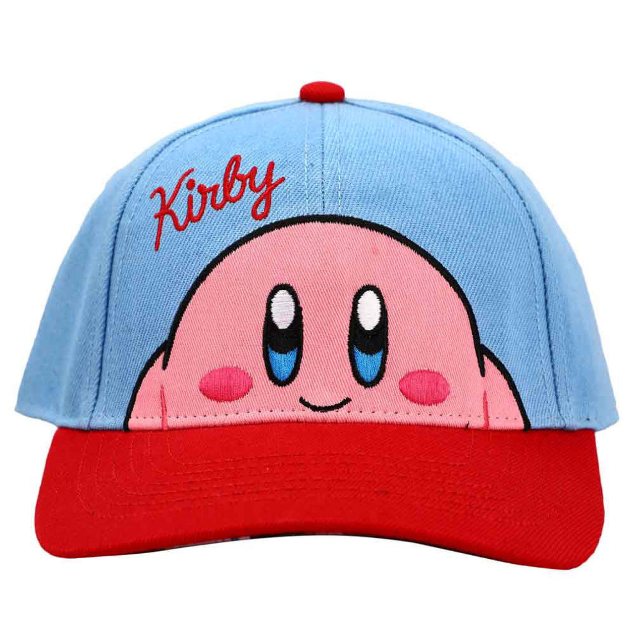 This is brand new.Hat Embroidered: Kirby - Peek-A-Boo

Embroidered front art
Printed under bill art
Structured cap
Traditional snapback
Material:Polyester
Dimensions:58 cm.