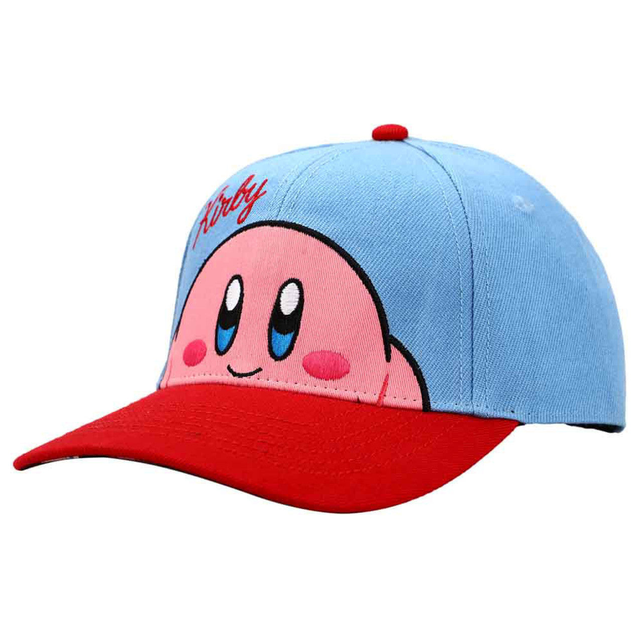 This is brand new.Hat Embroidered: Kirby - Peek-A-Boo

Embroidered front art
Printed under bill art
Structured cap
Traditional snapback
Material:Polyester
Dimensions:58 cm.