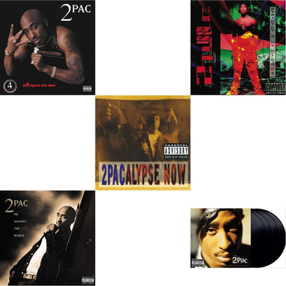 All Eyez On Me (4LP) & Me Against The World (2LP) & 2Pacalypse Now & Strictly 4 My N.I.G.G.A.Z. (2 LP) & Greatest Hits