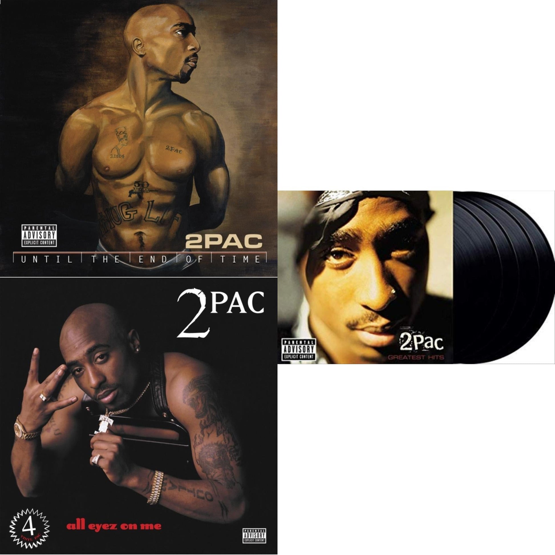 This is a 3 LP Vinyl SKU bundle.
1.This LP Vinyl is brand new.Format: LP VinylMusic Style: GangstaThis item's title is: Until The End Of Time(X) (4LP)Artist: 2PacLabel: INTERSCOPEBarcode: 602435334066Release Date: 7/23/2021
2.This LP Vinyl is brand new.
