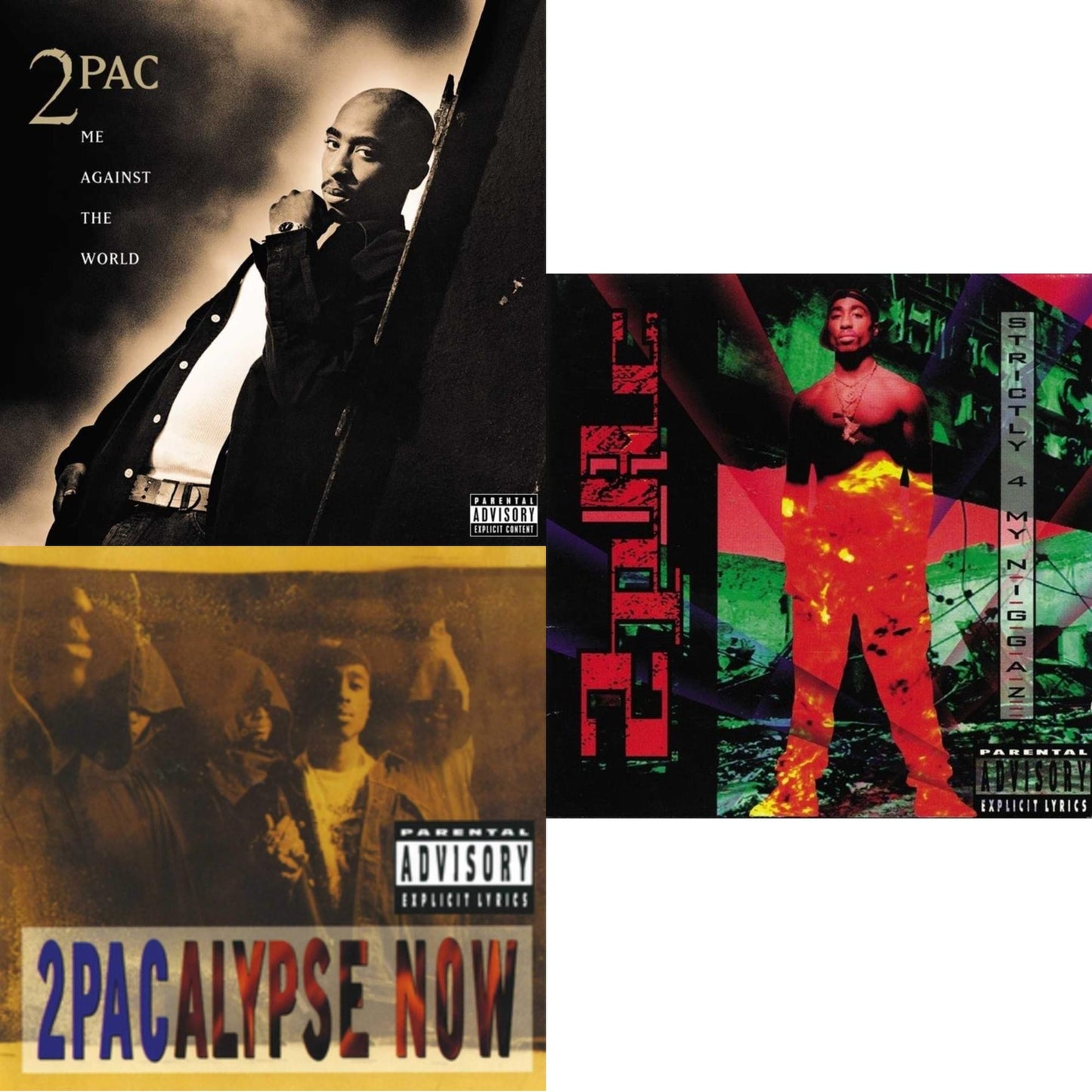 Me Against The World (2LP) & 2Pacalypse Now & Strictly 4 My N.I.G.G.A.Z. (2 LP)