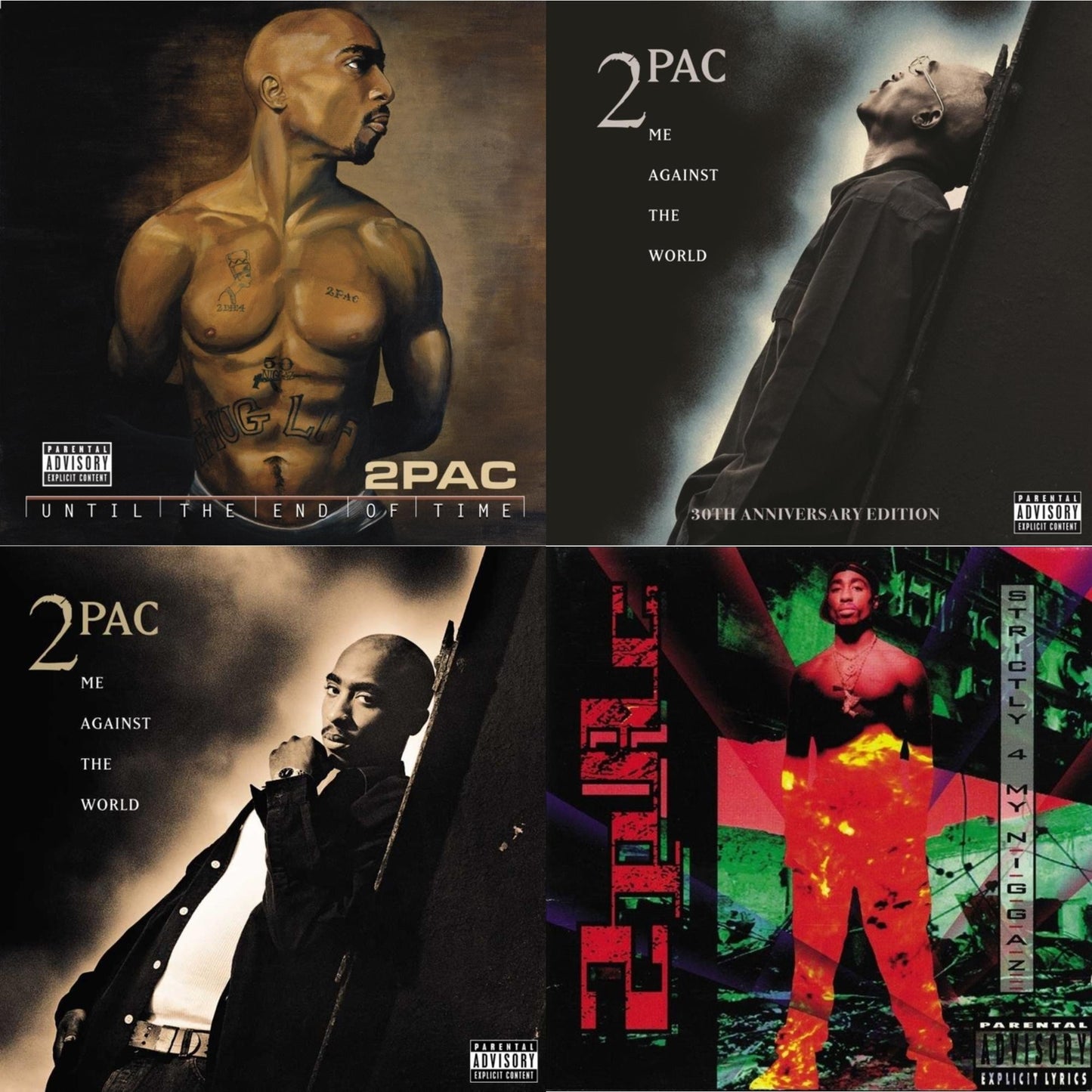 Until The End Of Time(X) (4LP) & Me Against The World (X) (30Th Anniversary Edition/Midnight Mist Vinyl/2LP) & Me Against The World (2LP) & Strictly 4 My N.I.G.G.A.Z. (2 LP)