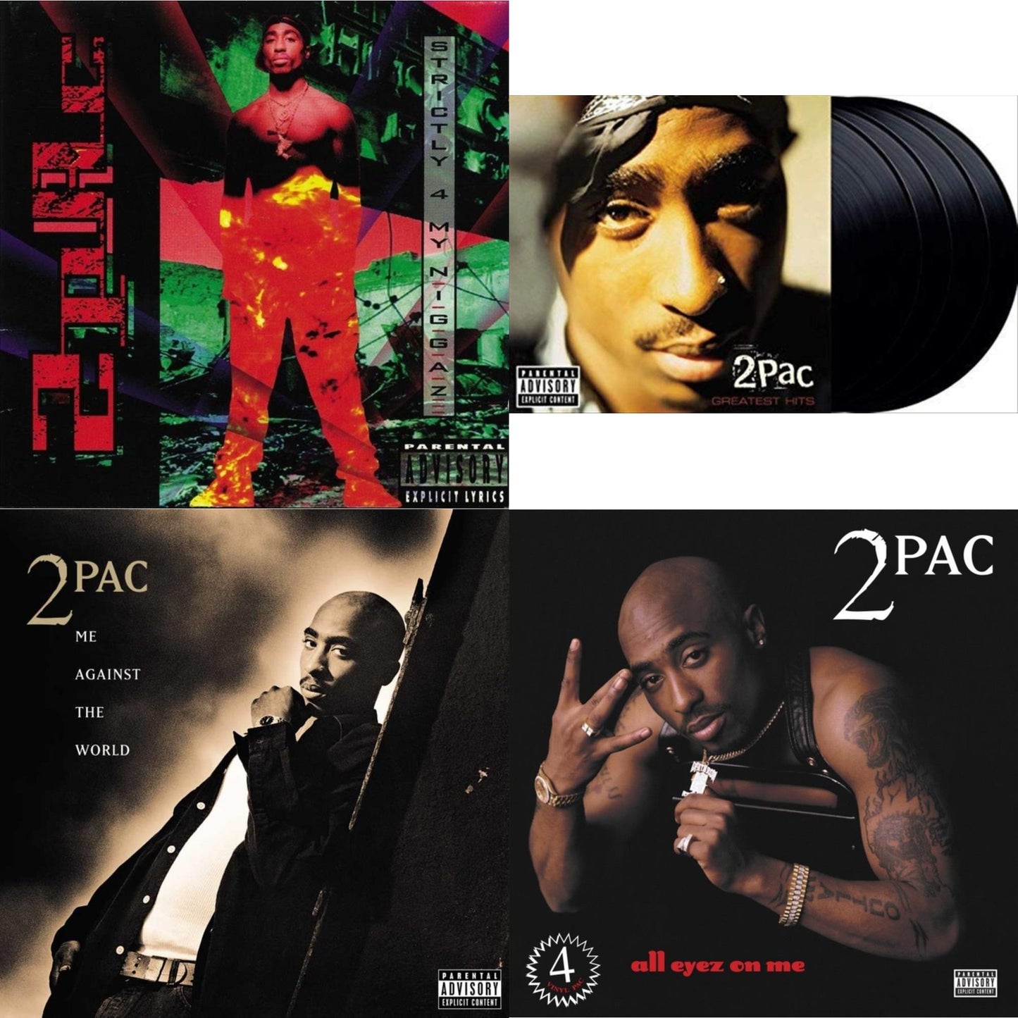 All Eyez On Me (4LP) & Me Against The World (2LP) & Strictly 4 My N.I.G.G.A.Z. (2 LP) & Greatest Hits