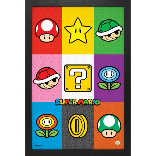 Framed Prints 11 x 17 - Super Mario - Pop Art Items