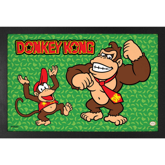 Framed Prints 11 x 17 - Donkey Kong - Monkey Business Green