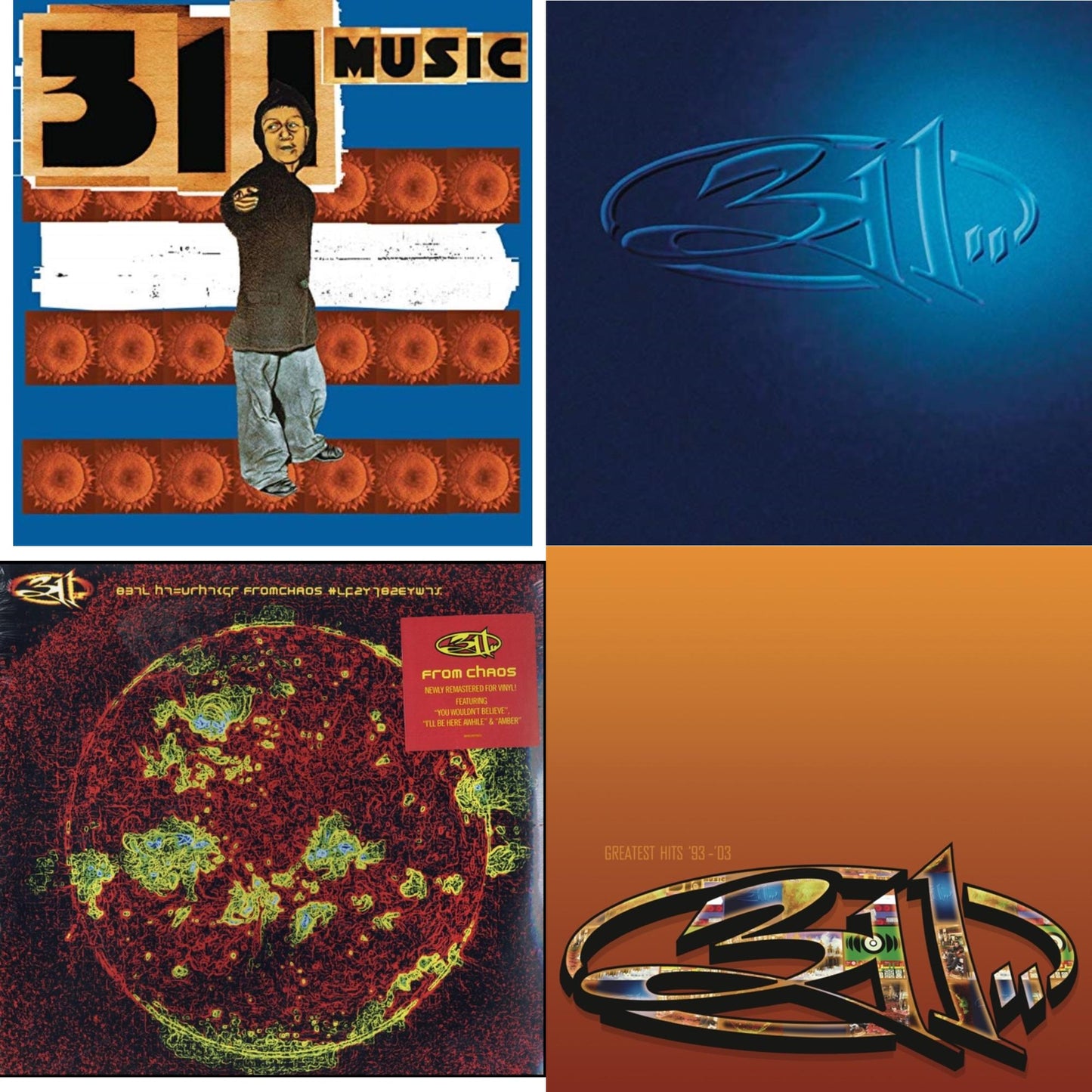Music (2LP/Gatefold) & 311 (2LP/180G/Gatefold) & From Chaos (150G) & Greatest Hits 93-03 (2LP/150G/Dl Card)