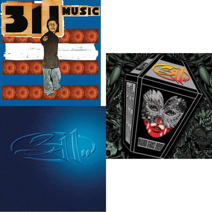 This is a 3 LP Vinyl SKU bundle.
1.This LP Vinyl is brand new.Format: LP VinylThis item's title is: Music (2LP/Gatefold)Artist: 311Label: LEGACYBarcode: 886919514414Release Date: 5/22/2012
2.This LP Vinyl is brand new.