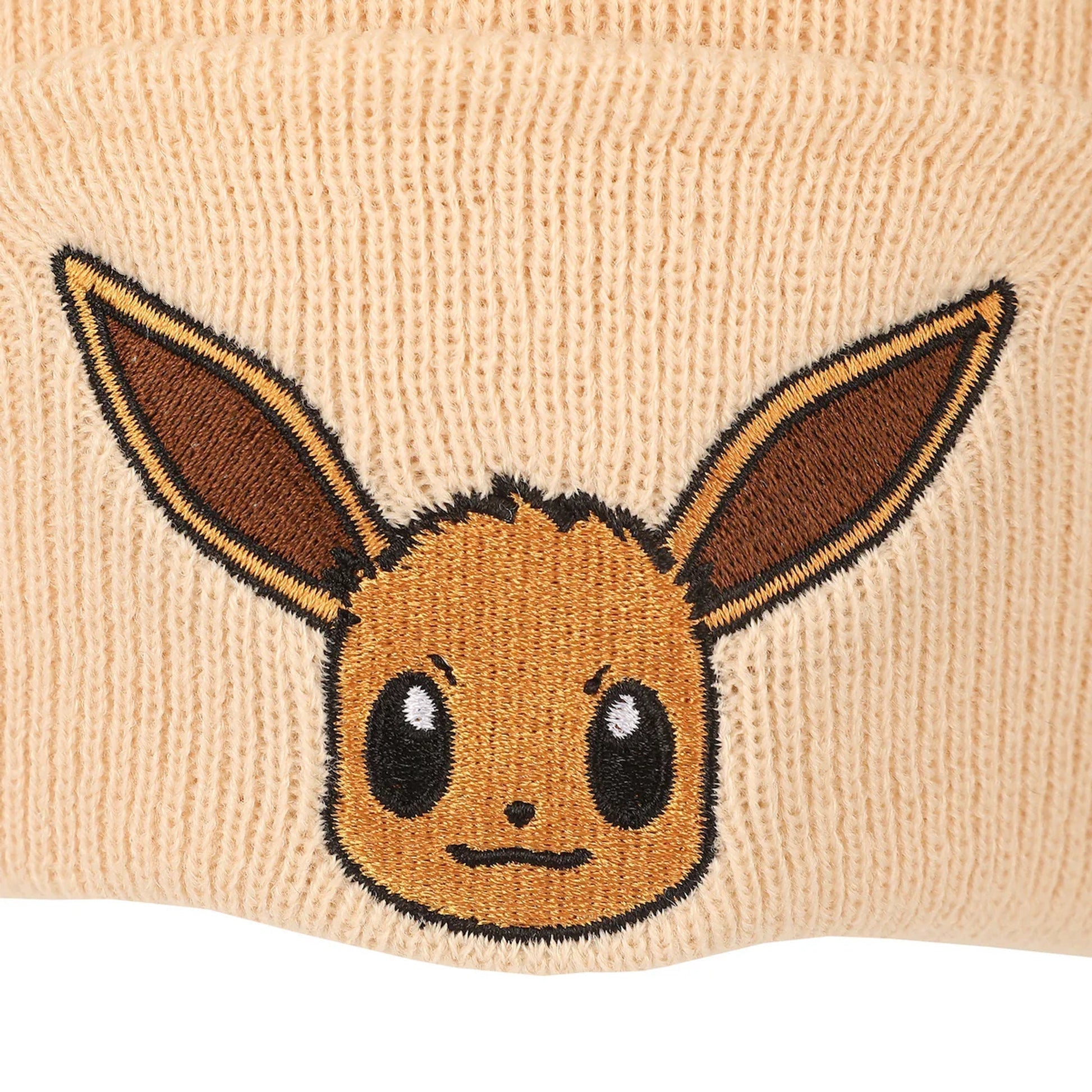 Beanie Ribbed Knit: Pokemon - Embroidered Eevee