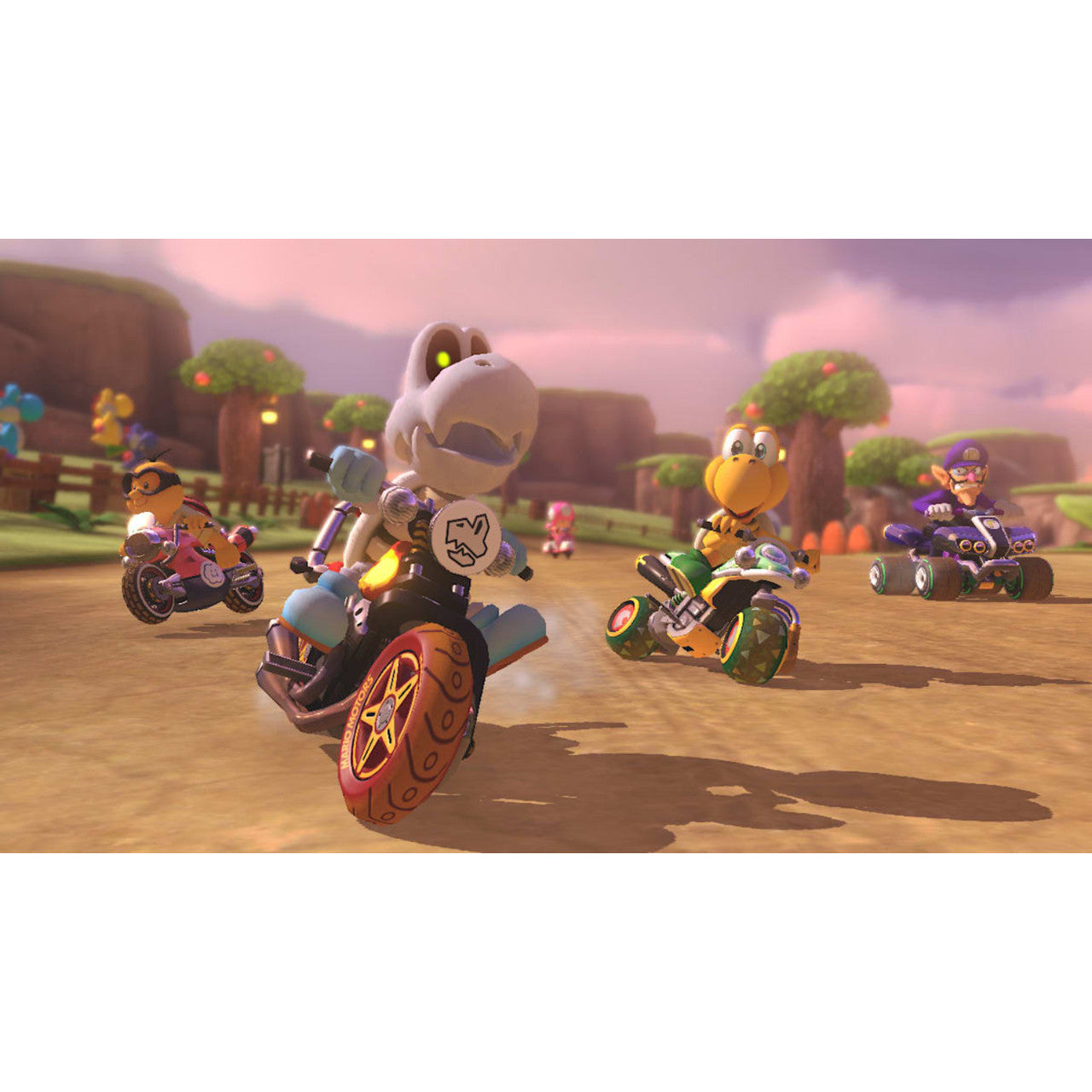 This is brand new.Hit the road with the definitive version of Mario Kart 8 and play anytime, any-where! Race your friends or battle them in a revised battle mode on new and returning battle courses. Play locally in up to 4-player multiplayer in 1080p while playing in TV Mode.