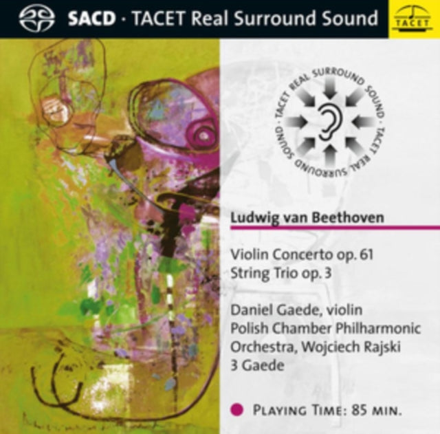 Product Image : This Super Audio CD Hybrid is brand new.<br>Format: Super Audio CD Hybrid<br>Music Style: Classical<br>This item's title is: Ludwig Van Beethoven. Violin Concerto Op. 61, String Trio Op<br>Artist: Daniel; 3 Gaede; Polish Chamber Philharmonic Orchestra Gaede<br>Barcode: 4009850024644<br>Release Date: 12/6/2019