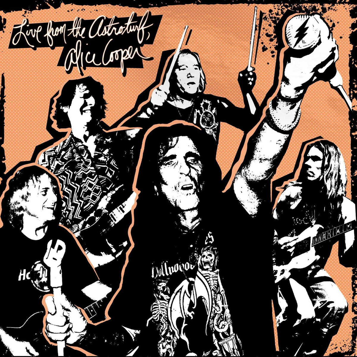 Alice Cooper - Live From The Astroturf (Glow-In-The-Dark LP Vinyl/DVD) & Live From The Astroturf (Apricoot LP Vinyl/DVD) & Road (Orange Marbled Vinyl/2LP/DVD) & Billion Dollar Babies (50Th Anniversary/Deluxe/3LP) & Brutal Planet (2LP/45