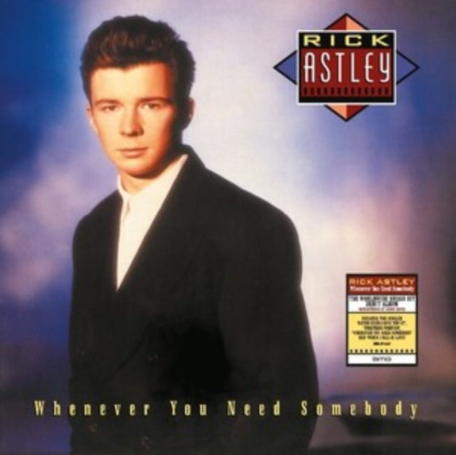 Product Image : This LP Vinyl is brand new.<br>Format: LP Vinyl<br>Music Style: Synth-pop<br>This item's title is: Whenever You Need Somebody (2022 Remaster)<br>Artist: Rick Astley<br>Label: BMG RIGHTS MANAGEMENT (UK) LTD<br>Barcode: 4050538806670<br>Release Date: 9/16/2022