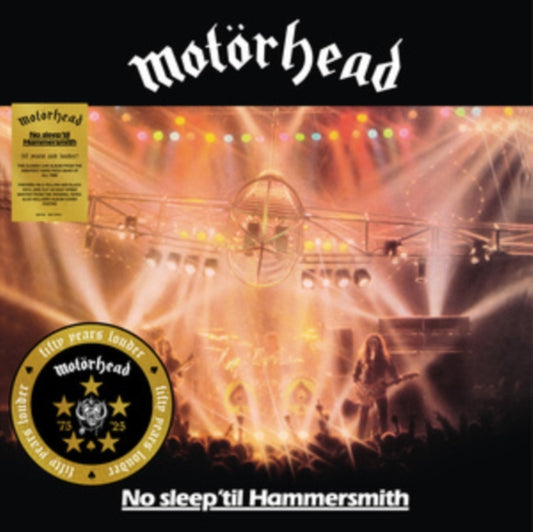 This LP Vinyl is brand new.Format: LP VinylThis item's title is: No Sleep Til Hammersmith (50Th Anniversary) (Yellow/Black LP Vinyl/Half-Speed)Artist: MotorheadBarcode: 4099964134957Release Date: 8/29/2025