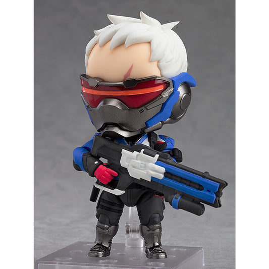 This is brand new."We're all soldiers now." From the globally popular multiplayer team based shooter Overwatch®, comes the ninth Nendoroid figure from the series - Soldier: 76! The figure is fully articulated and his mask can be detached allowing for all sorts of display options.