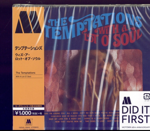 This CD is brand new.Format: CDMusic Style: SoulThis item's title is: With A Lot O' SoulArtist: TemptationsLabel: MotownBarcode: 4988031321980Release Date: 3/22/2019