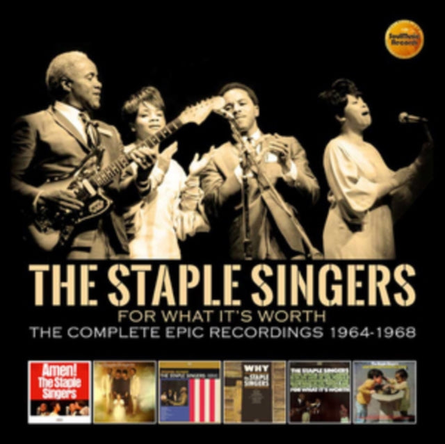 This CD is brand new.Format: CDMusic Style: GospelThis item's title is: For What It's Worth: Complete Epic Recordings 1964-1968 (Remastered/3CD Clamshell Box)Artist: Staple SingersBarcode: 5013929087507Release Date: 10/12/2018