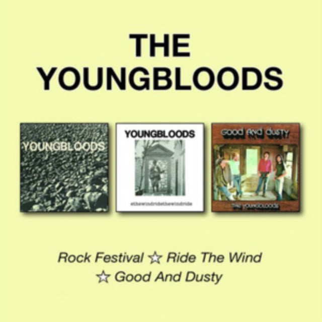 This CD is brand new.Format: CDMusic Style: Folk RockThis item's title is: Rock Festival / Ride The Wind / Good & Dusty (Remastered)Artist: YoungbloodsBarcode: 5017261212849Release Date: 4/14/2017