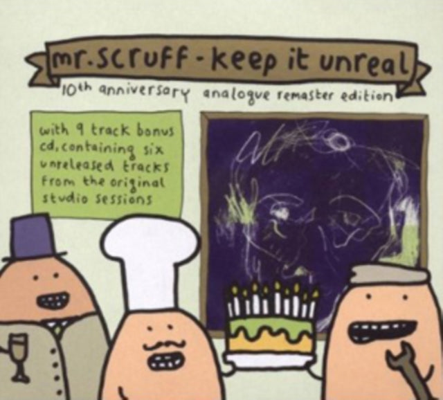 This CD is brand new.Format: CDMusic Style: BreaksThis item's title is: Keep It Unreal (10Th Anniversary Analogue Remaster)Artist: Mr. ScruffLabel: Ninja TuneBarcode: 5021392557120Release Date: 9/1/2009