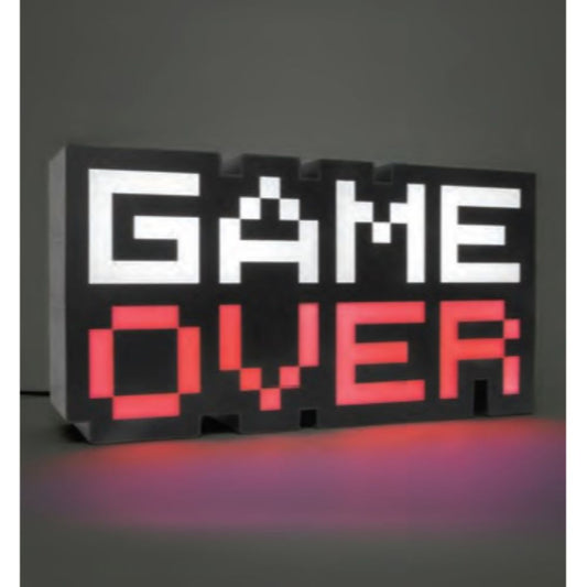 This is brand new.GAME OVER: Fans of vintage video games will love this light! Featuring the words “game over,” this light recalls back to gaming in the past.