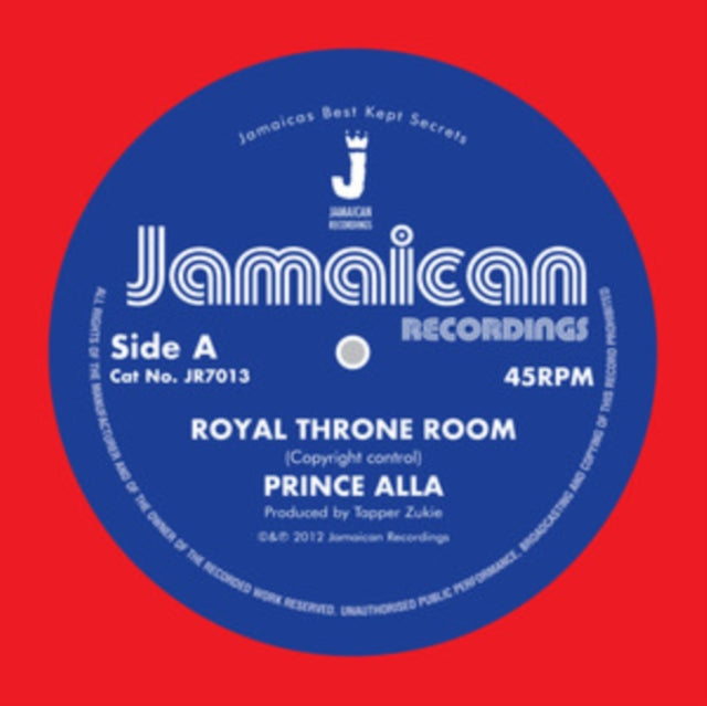 This 7 Inch Vinyl is brand new.Format: 7 Inch VinylMusic Style: Roots ReggaeThis item's title is: Royal Throne Room/Hail RastafariArtist: Prince AllaLabel: Jamaican RecordingsBarcode: 5060135763404Release Date: 2/16/2024