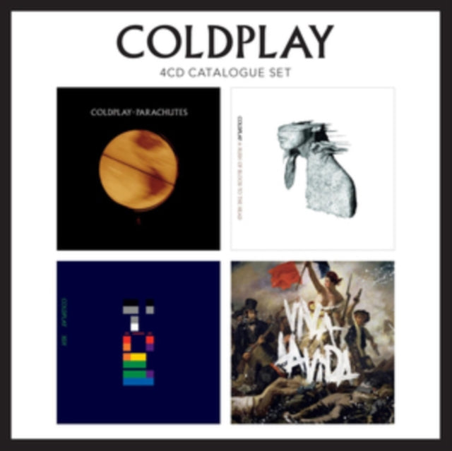 This is a 3 CD SKU bundle.
1.This CD is brand new.Format: CDMusic Style: Alternative RockThis item's title is: 4 CD Catalogue SetArtist: ColdplayLabel: WMGBarcode: 5099972504420Release Date: 11/26/2012
2.This CD is brand new.