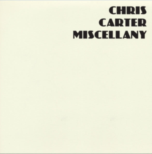 This CD is brand new.Format: CDMusic Style: IndustrialThis item's title is: Miscellany Box SetArtist: Chris CarterBarcode: 5413356000283Release Date: 12/7/2018