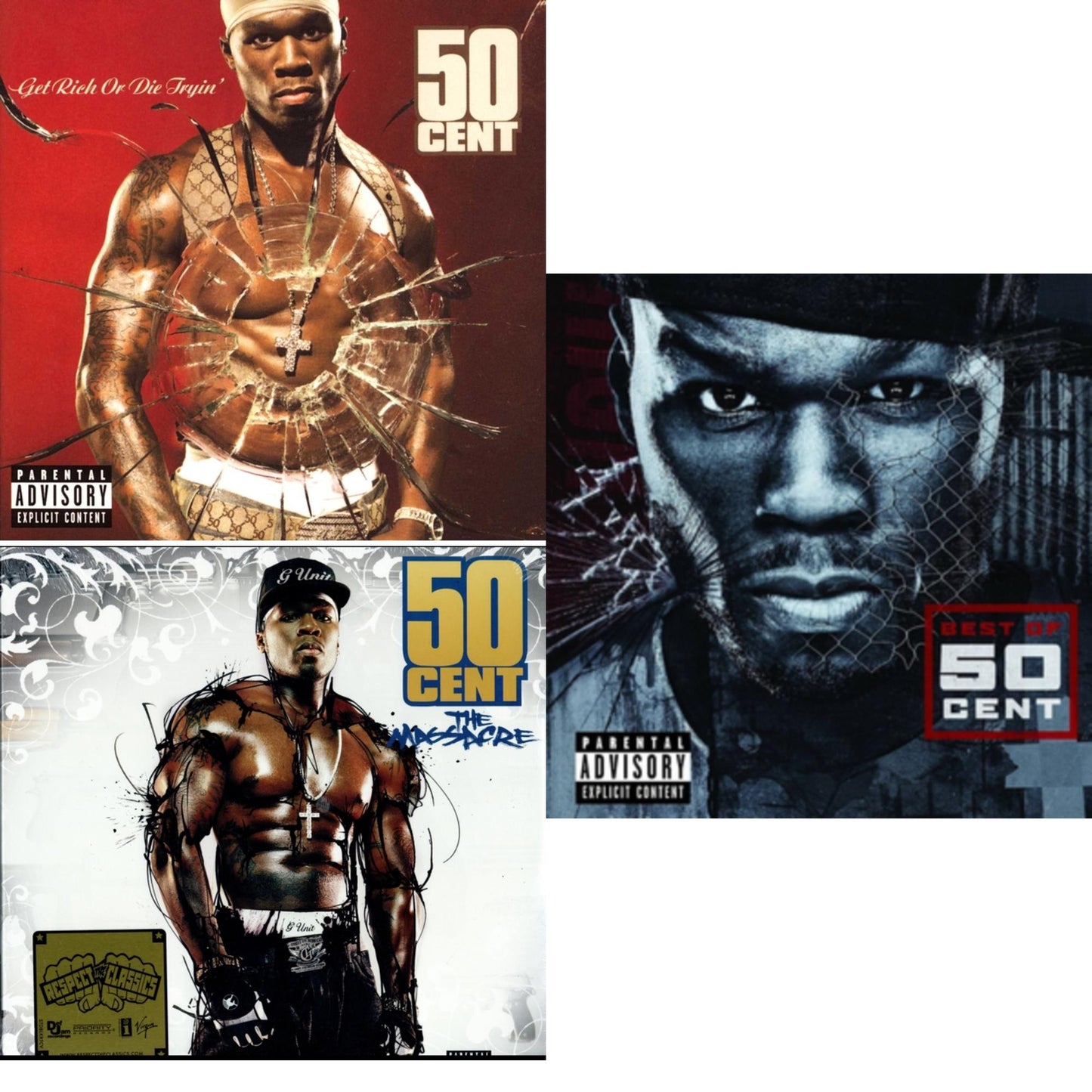 Massacre (2LP) & Best Of & Get Rich Or Die Tryin