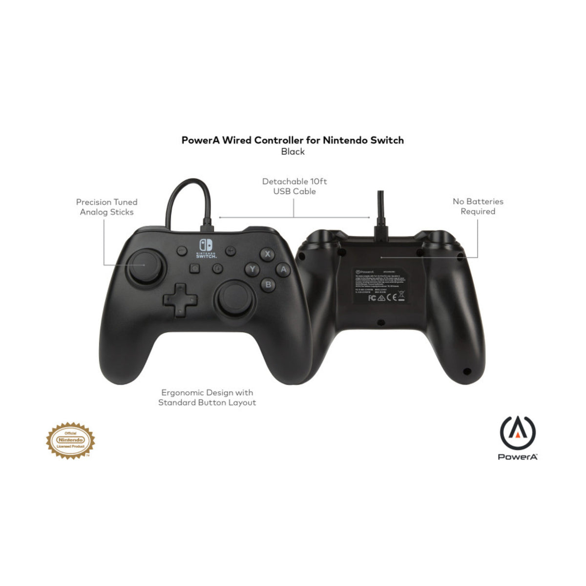 Switch Wired Controller: Black - PowerA