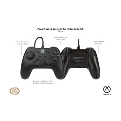 Switch Wired Controller: Black - PowerA
