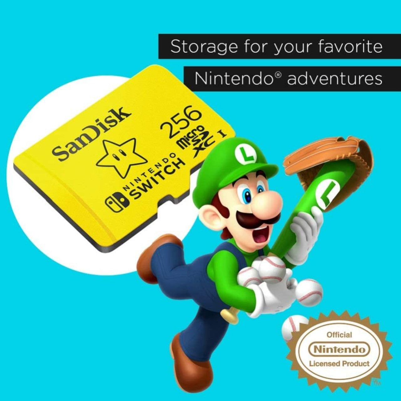 This is brand new.MEMORY CARDS FOR NINTENDO SWITCHThe officially-licensed SanDisk microSDXC card for the Nintendo Switch provides dependable, high-performance storage for your console. Add up to 128GB* of capacity, so you can keep your favorite titles on a single card.