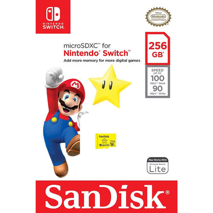 This is brand new.MEMORY CARDS FOR NINTENDO SWITCHThe officially-licensed SanDisk microSDXC card for the Nintendo Switch provides dependable, high-performance storage for your console. Add up to 128GB* of capacity, so you can keep your favorite titles on a single card.