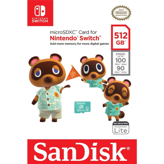 This is brand new.Store favorite games on your Nintendo Switch with this SanDisk UHS-I microSDXC memory card. The 512GB capacity offers ample storage, while the write speeds of up to 90MB/sec. let you move files rapidly.