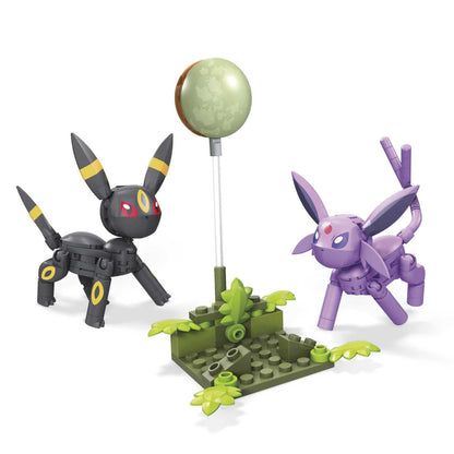 This is brand new.Although they're as different as night and day, these buildable Umbreon & Espeon figures are the best of friends. Build the dark and psychic-type Pokemon which stand over 4-inches tall and can strike a number of heroic stances.