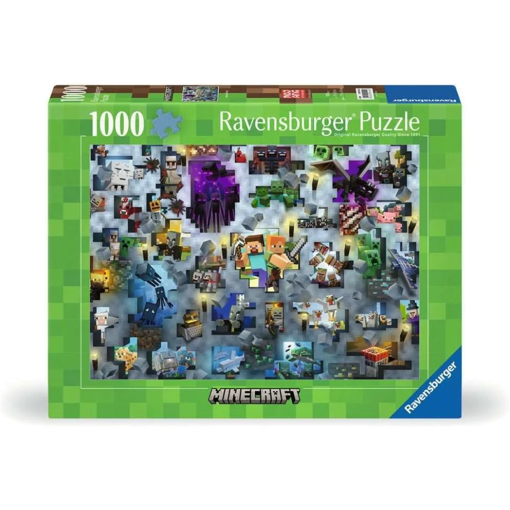 Puzzle: Minecraft: Mobs Challenge (1,000 Pieces) - Ravensburger