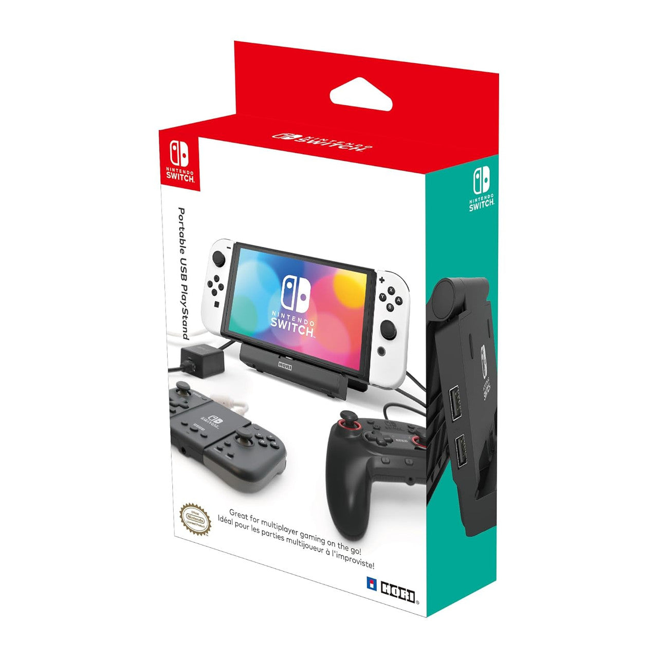 This is brand new.Great for local multiplayer on the go! Enjoy using your favorite wired Nintendo Switch peripherals in tabletop mode with the HORI Portable USB Playstand for Nintendo Switch. Compatible with the Nintendo Switch, Nintendo Switch – OLED Model, and Nintendo Switch Lite.