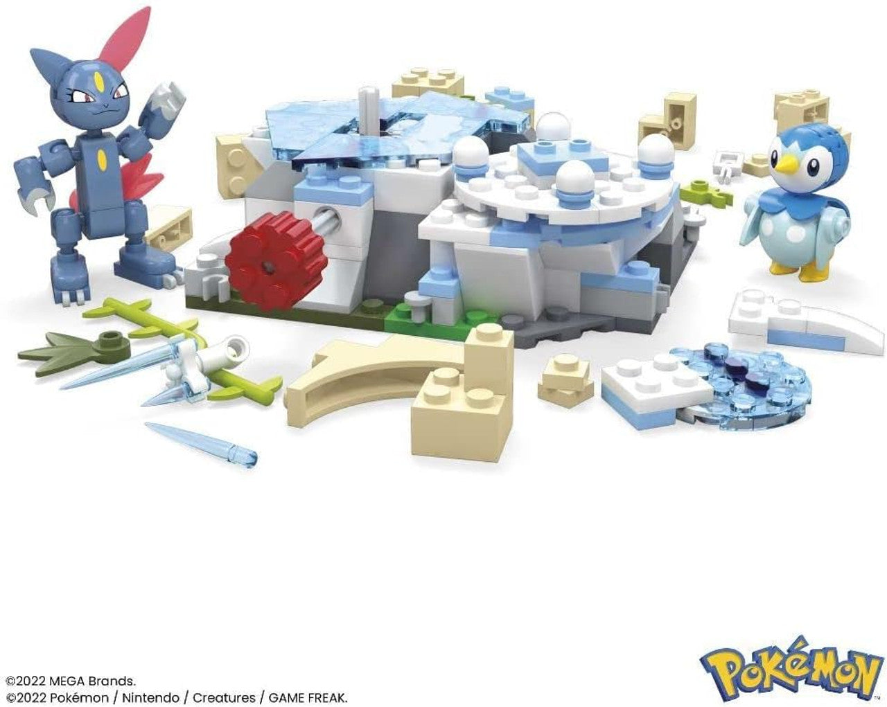 This is brand new.Watch Piplup and Sneasel have a winter-ful time with this building set featuring the innovative Motion Brick! Build the snowy environment, then turn the crank to see Piplup and Sneasel skate around this winter wonderland.