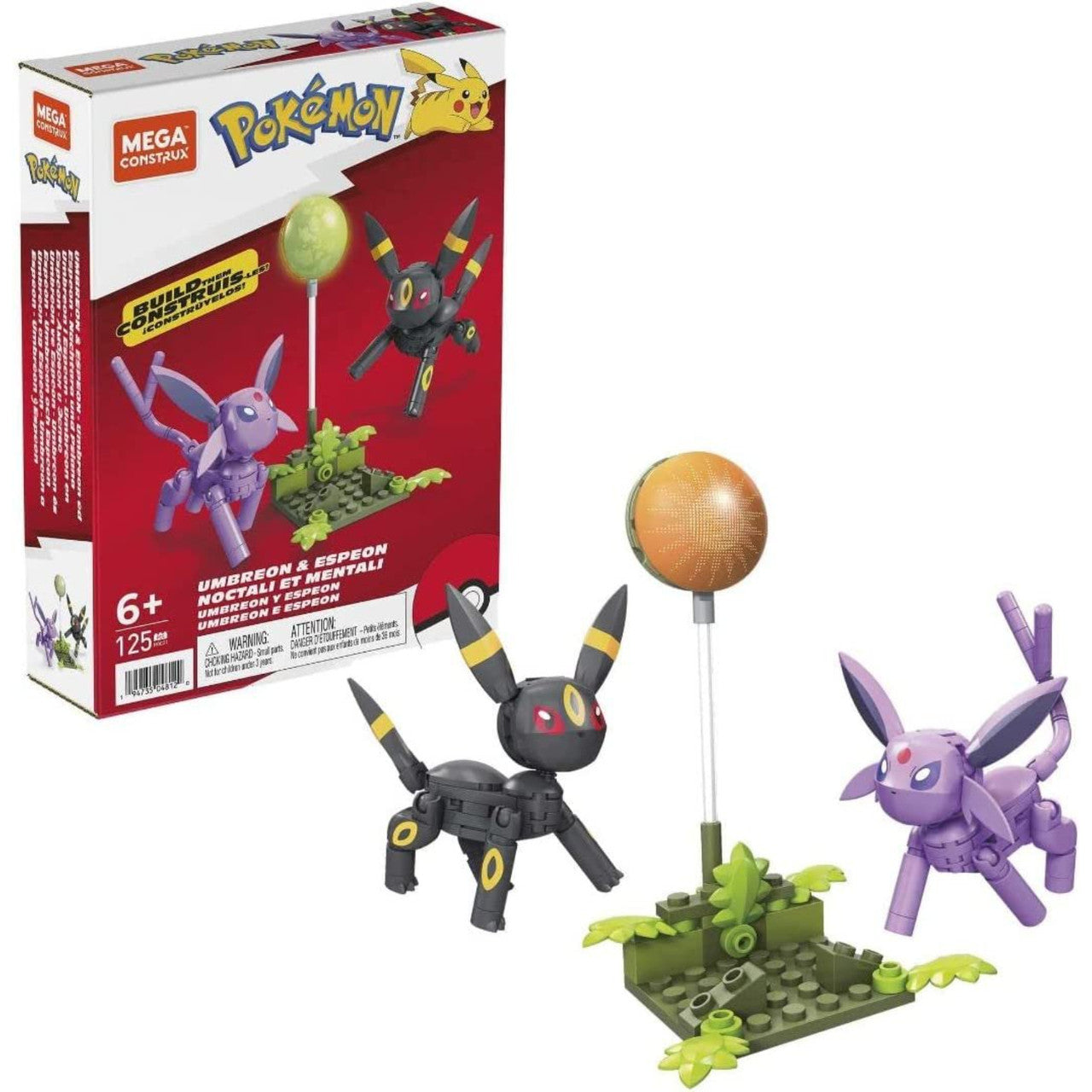 This is brand new.Although they're as different as night and day, these buildable Umbreon & Espeon figures are the best of friends. Build the dark and psychic-type Pokemon which stand over 4-inches tall and can strike a number of heroic stances.