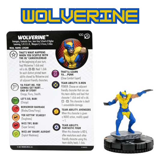 Marvel Heroclix Avengers: Fantastic Four Empyres Play At Home Kit Wolverine