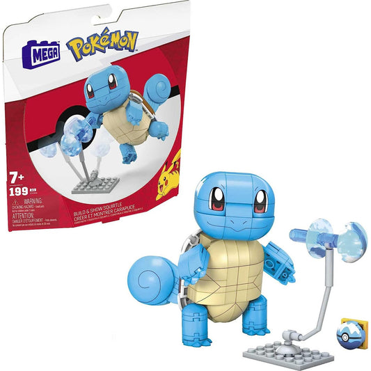 This is brand new.Build even bigger battles with this Squirtle construction set. This Water-type Pokemon stands over 4-inches tall and can create a number of heroic stances when you pose it in different battle-ready positions.