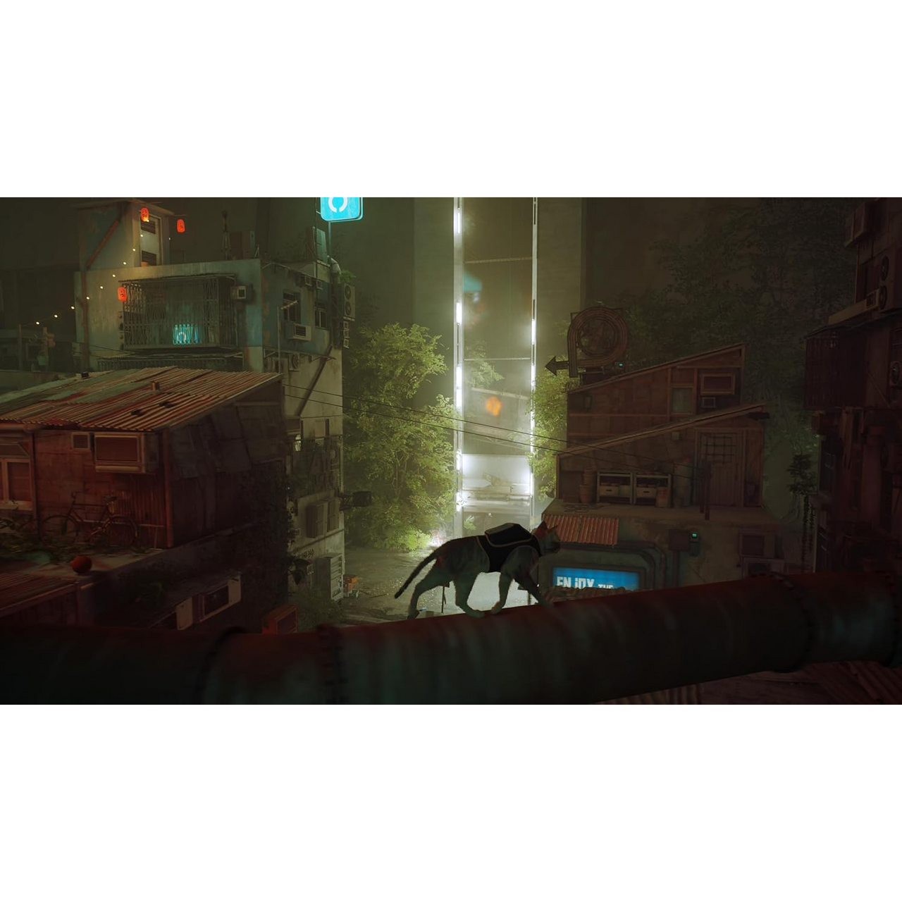 This is brand new.Lost, alone and separated from family, a stray cat must untangle an ancient mystery to escape a long-forgotten city. Stray is a third-person cat adventure game set amidst the detailed, neon-lit alleys of a decaying cybercity and the murky environments of its seedy underbelly.