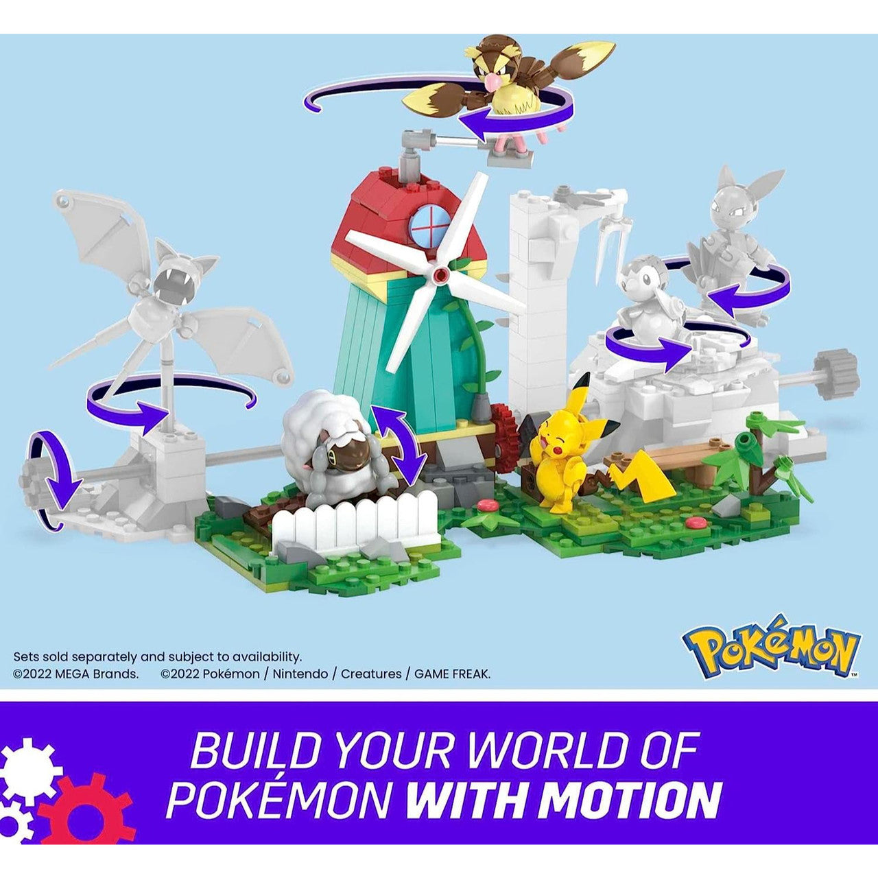 This is brand new.Watch Pikachu, Pidgey, and Wooloo frolic around the countryside with this building set featuring the innovative Motion Brick. Build the windmill and country environment, then turn the crank to see Pikachu, Pidgey, and Wooloo come to life.