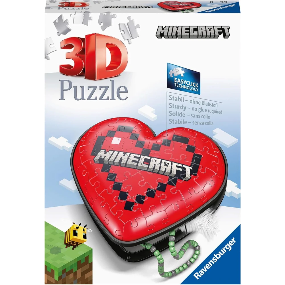 3D Puzzle: Minecraft Heart (54 Piece) - Ravensburger