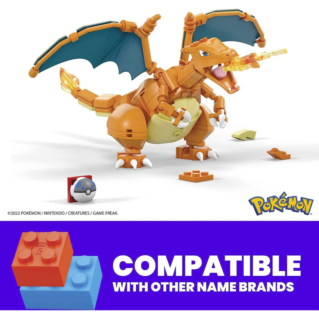 This is brand new.Prepare for a fiery battle with this Charizard construction set. The Fire-type Pokémon stands over 4-inches tall and can create a number of heroic stances when you pose it in different battle-ready positions.